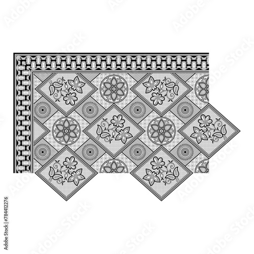 bedsheet design digital art use hand work and digital printing