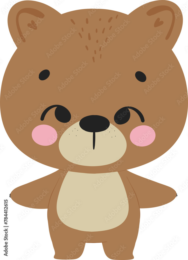 Adorable Cartoon Bear & Kid Playing - Perfect for Children's Designs Adorable Cartoon Bear & Kid Playing - Perfect for Children's Designs