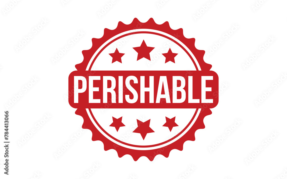 Perishable Stamp. Red Perishable Rubber grunge Stamp Perishable Stamp. Red Perishable Rubber grunge Stamp