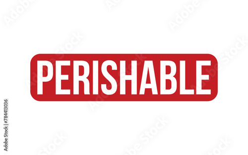 Perishable Stamp. Red Perishable Rubber grunge Stamp