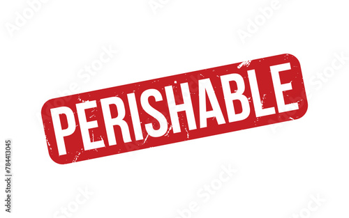 Perishable Stamp. Red Perishable Rubber grunge Stamp