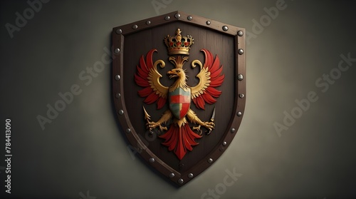  heraldic shield .Generative AI