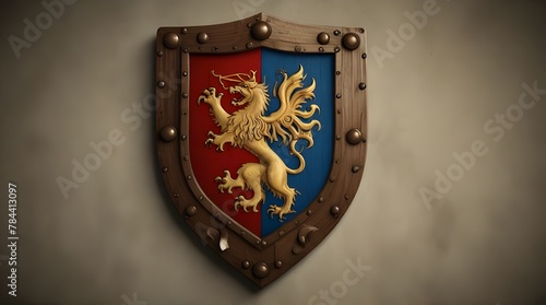  heraldic shield .Generative AI