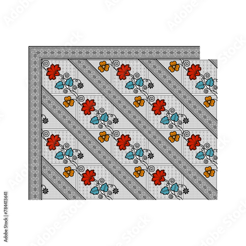 bedsheet design digital art use hand work and digital printing