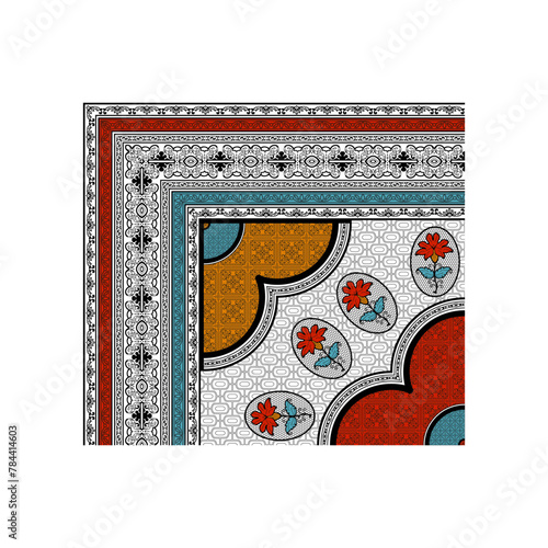 bedsheet design digital art use hand work and digital printing