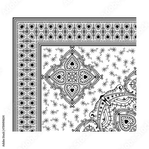 bedsheet design digital art use hand work and digital printing