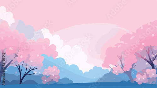 Gradient graphic in spring light pink and blue .. 2