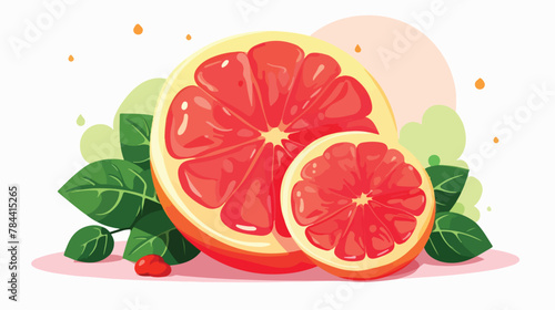 Grapefruit .. 2d flat cartoon vactor illustration isolated