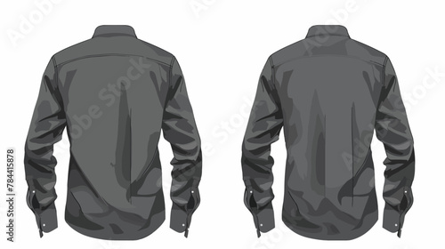 Gray long sleeve formal shirt mockup front and background photo