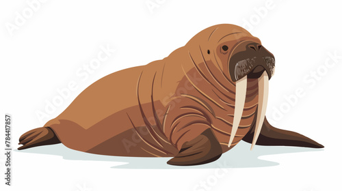 Walrus morse morse animal mammal flat vector isolated photo