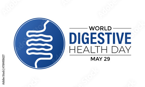World Digestive Health Day design vector. May 29. Stomach health Awareness Campaign Template. Banner poster, flyer and background design.