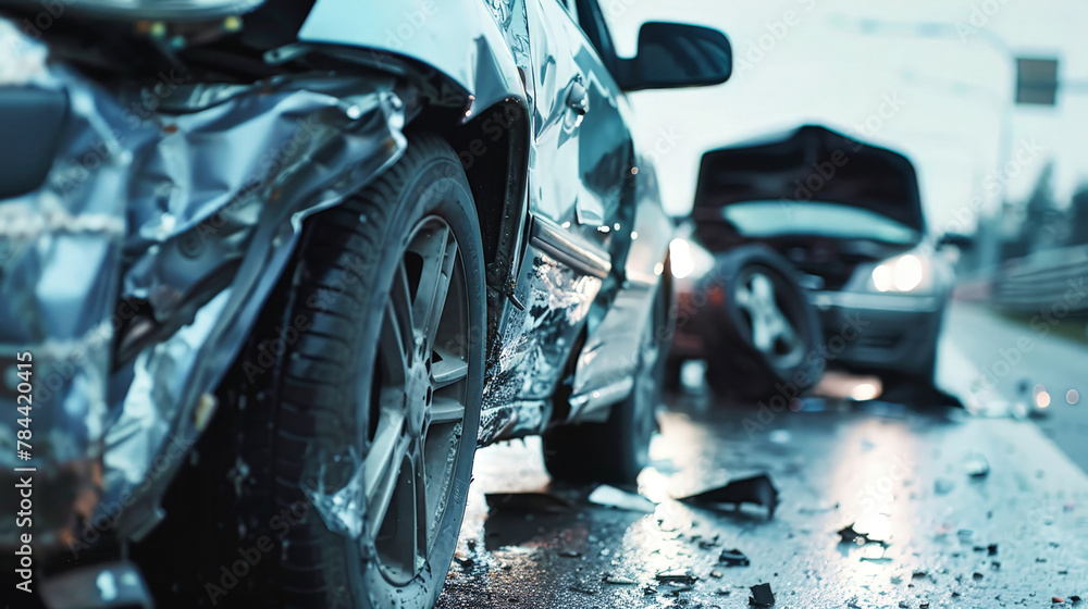 Abandoned Car on Side of Road