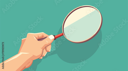 Hand mirror icon. Flat illustration of hand mirror