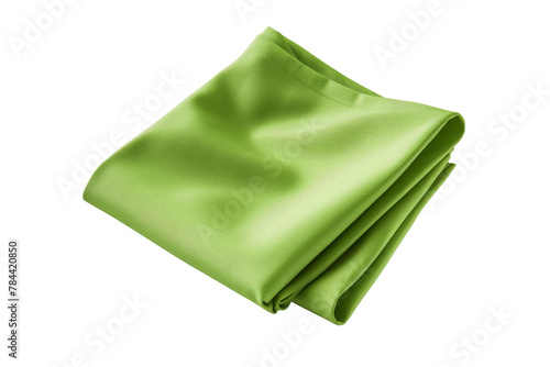 Ethereal Green Napkin Sculpture. On White or PNG Transparent Background.