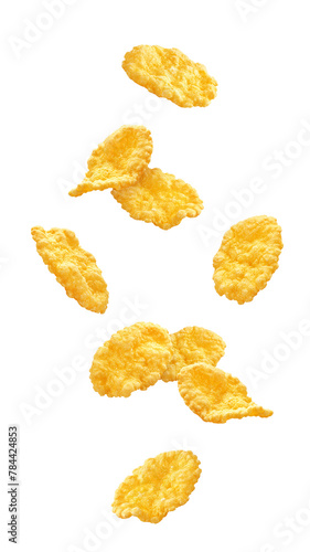 Принти на полотні Corn Flakes isolated on white background, full depth of field