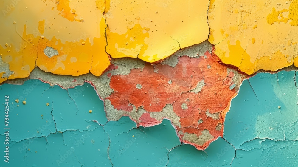   A tight shot of paint peeling from a wall's edge, revealing chipped patches