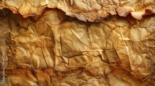 A detailed shot of bark on a wooden piece, revealing a fissure resembling a tree's natural crack