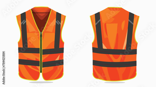 HiVis Safety Vest Template Front and background View 2d