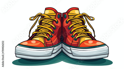 Hipster sneakers with glasses vector. vector illustration