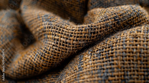  A tight shot of the chair fabric's brown and black checkered pattern