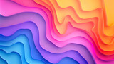 Vibrant Paper Layers in Rainbow Colors, Modern Colorful Background