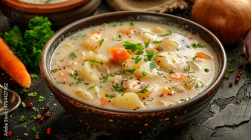 Argentinean chupe puree soup. photo