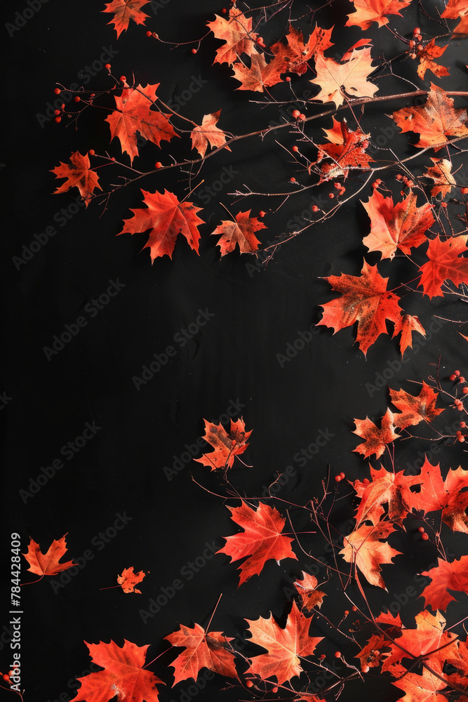 Creative layout design using flowing maple leaves as a frame border to enhance visual appeal and create a cohesive theme for various types of content. Creative layout design using flowing maple leaves as a frame border to enhance visual appeal and create a cohesive theme for various types of content.