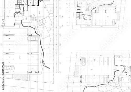 Floor plan designed building on the drawing.