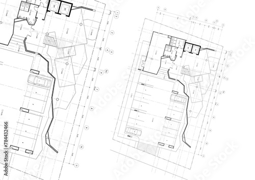 Floor plan designed building on the drawing.