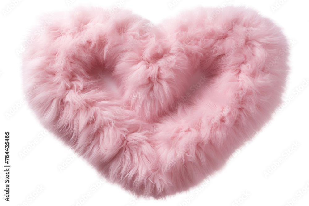 Radiant Pink Heart Gleaming Against White Canvas. On White or PNG Transparent Background. Radiant Pink Heart Gleaming Against White Canvas. On White or PNG Transparent Background.
