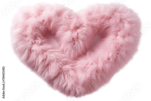 Radiant Pink Heart Gleaming Against White Canvas. On White or PNG Transparent Background.