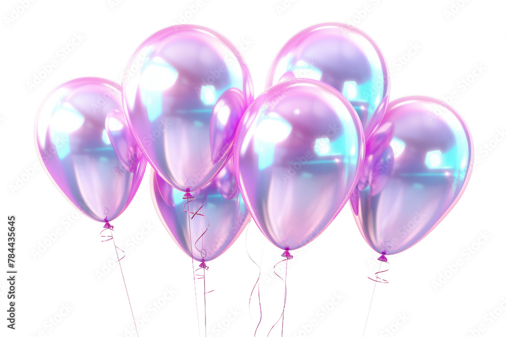 Enchanted Dreamland: Glittering Balloons Dancing in the Sky. On White or PNG Transparent Background. Enchanted Dreamland: Glittering Balloons Dancing in the Sky. On White or PNG Transparent Background.