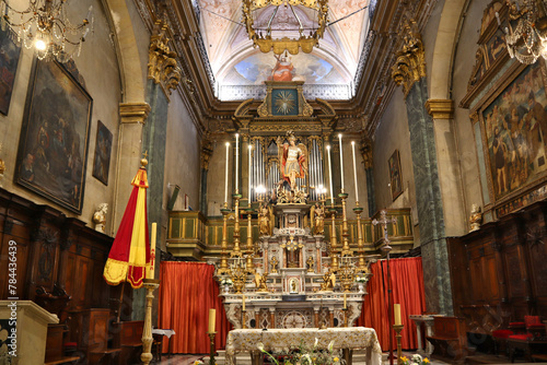  Interior of Basilica St. Michel in Menton, France