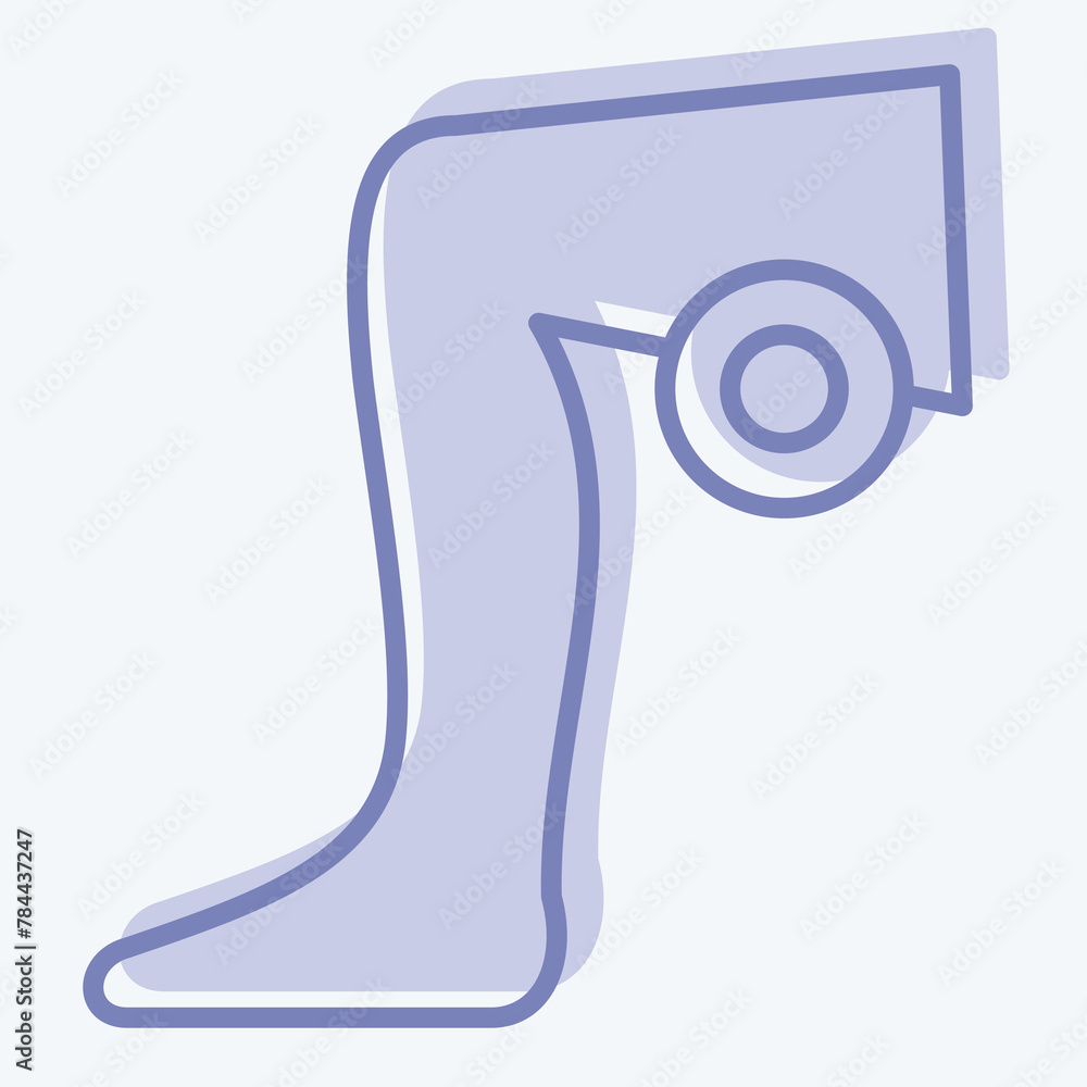 Icon Leg. related to Body Ache symbol. two tone style. simple design editable. simple illustration Icon Leg. related to Body Ache symbol. two tone style. simple design editable. simple illustration