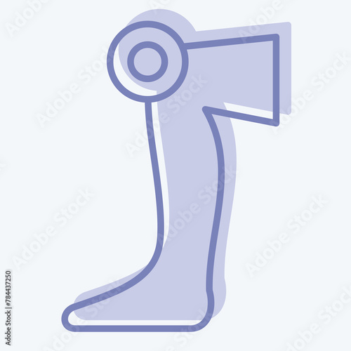 Icon Knee. related to Body Ache symbol. two tone style. simple design editable. simple illustration