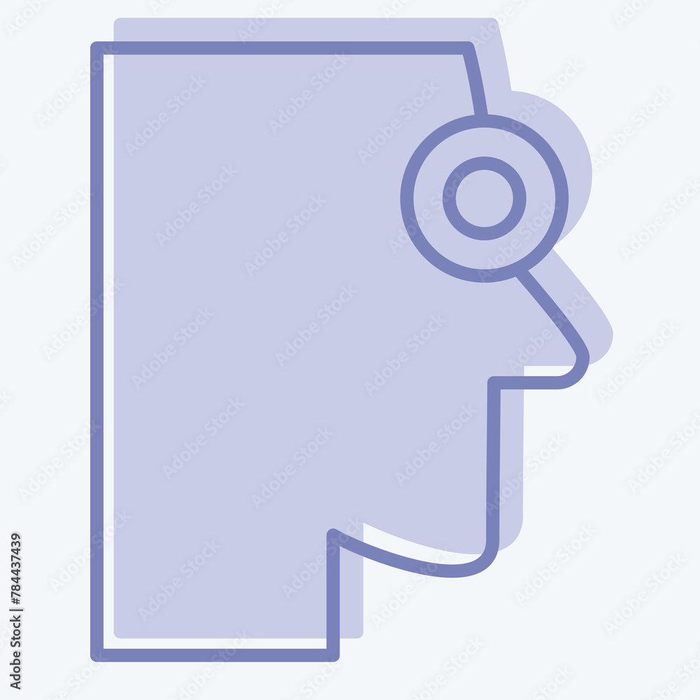 Icon Nose Pain. related to Body Ache symbol. two tone style. simple design editable. simple illustration