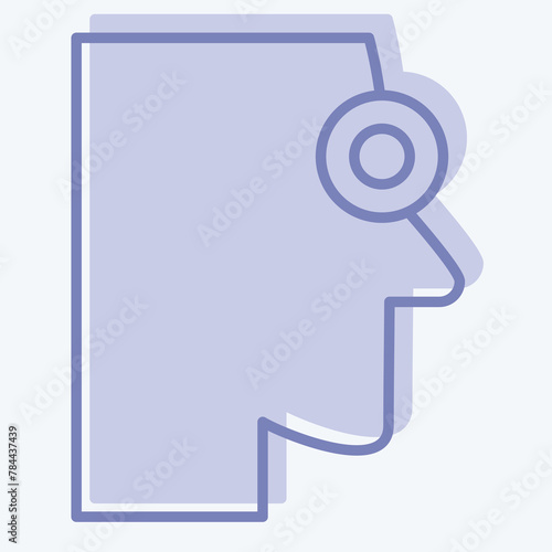 Icon Nose Pain. related to Body Ache symbol. two tone style. simple design editable. simple illustration