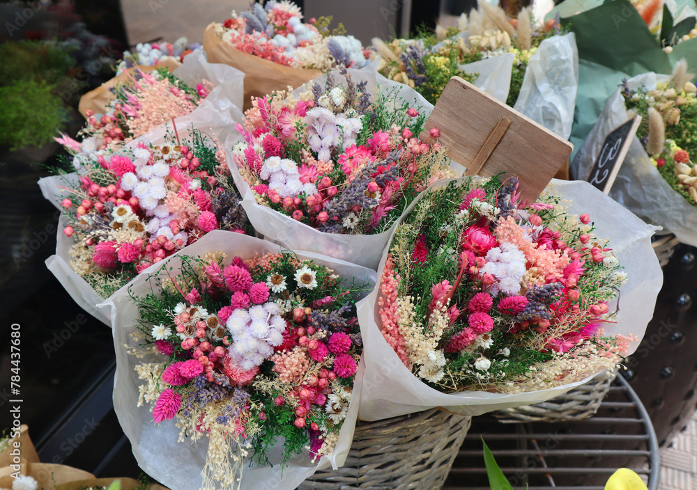 Spring flowers bouquet for sale in the flower store