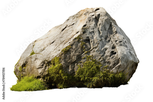 Majestic Rock Oasis Amidst Natures Embrace. On White or PNG Transparent Background.