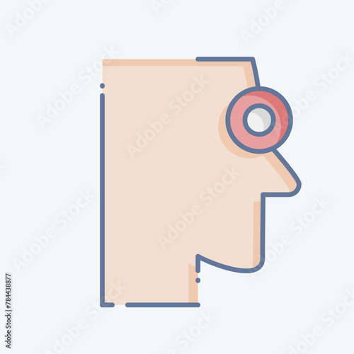 Icon Nose Pain. related to Body Ache symbol. doodle style. simple design editable. simple illustration