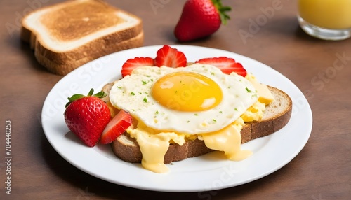 scrambled-egg-with-toast-and-strawberry.