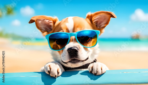 Happy dog at the beach © cobaltstock