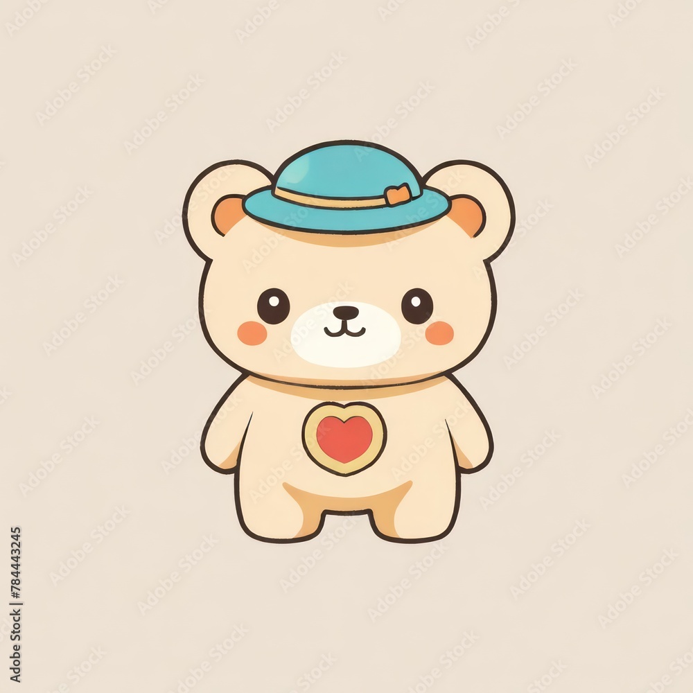 Sweet Teddy Bear with Heart Illustration Sweet Teddy Bear with Heart Illustration