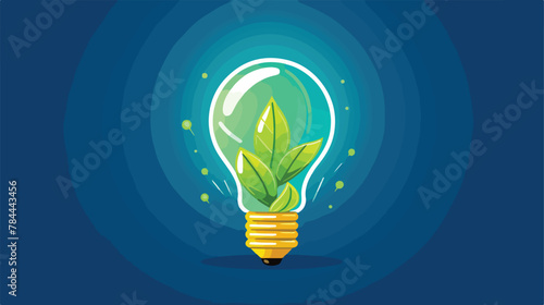 Light bulb as an idea symbol.Renewable energy conce