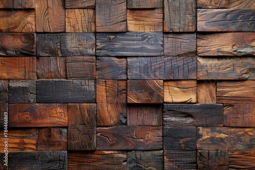 Detailed shot of a wooden wall, suitable for backgrounds or textures