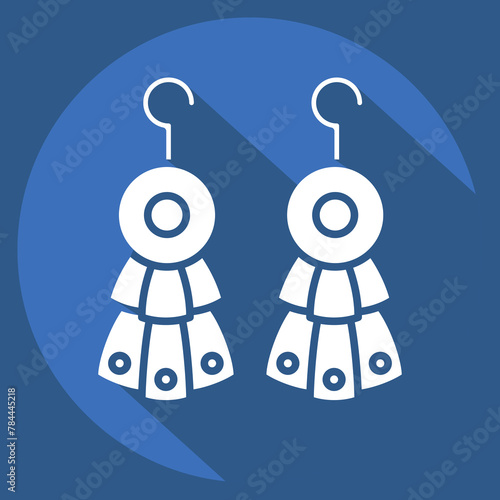 Icon Pabrik Earnings. related to Indigenous People symbol. long shadow style. simple design editable. simple illustration photo