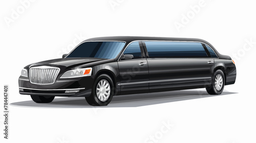 Luxury Limousine Car Isolated . 3D rendering 2d flat © iclute4