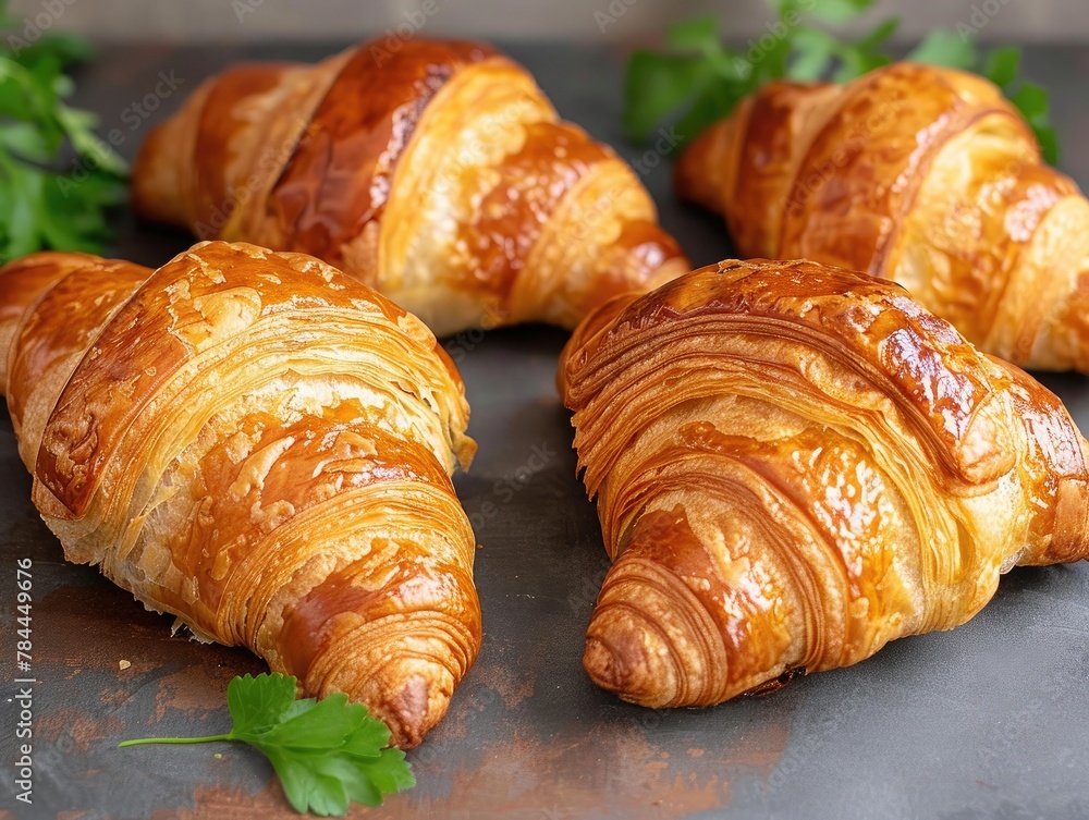 Bakery Classic: Croissant, Buttery and Flaky Pastry, A Timeless Indulgence for Breakfast or Anytime Treat 