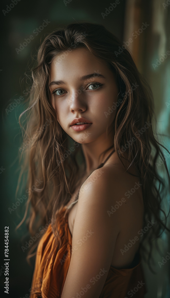 a beautiful and young girl with a sexy face poses for a photo. a beautiful and young girl with a sexy face poses for a photo.