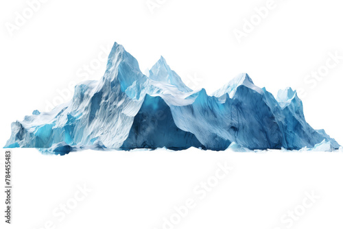 Majestic Iceberg Drifting on Calm Waters. On White or PNG Transparent Background. © Muhammad